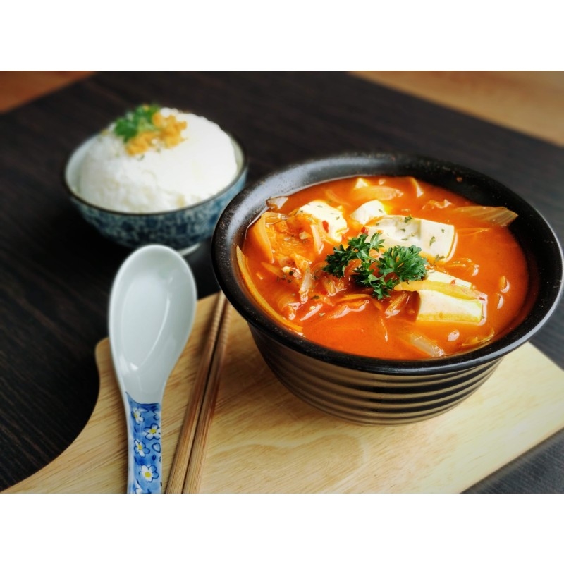 Kimchi Soup + Rice (Chicken)