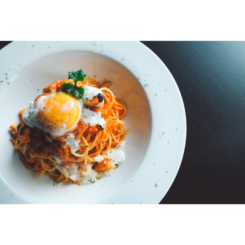 Korean Kimchi Fried Pasta